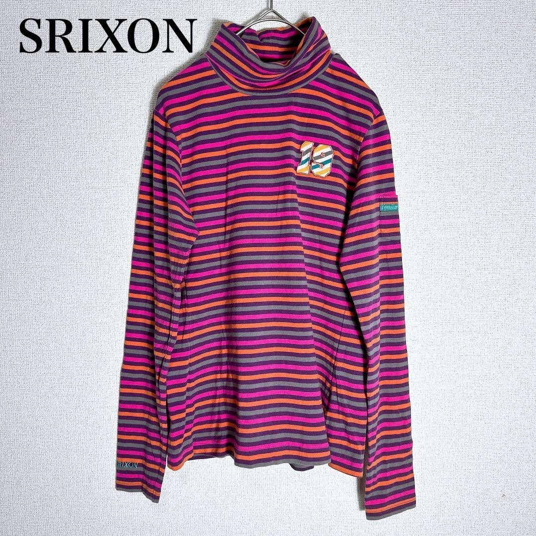 * SRIXON Srixon красочный окантовка длинный рукав размер M Golf фиолетовый лиловый розовый orange зеленый зеленый женский 