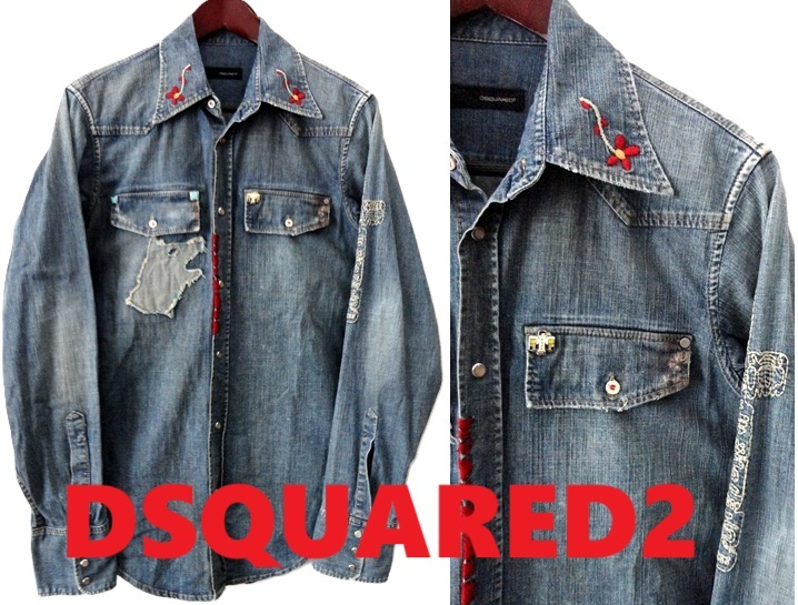 2025年最新】Yahoo!オークション -dsquared2 デニム シャツの 2025年最新】Yahoo!オークション -dsquared2 デニム シャツの