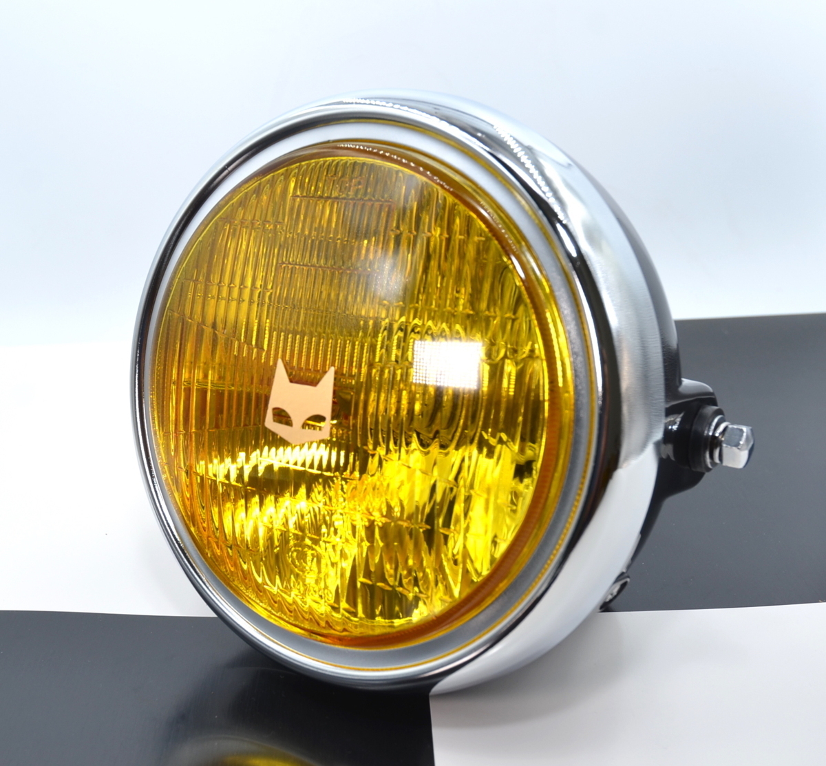 マーシャルMARCHAL イエロー 丸型ヘッドライト 180π 当時物