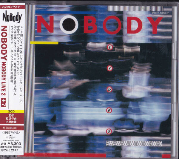送料込即決【未開封 新品】 NOBODY ■ LIVE 2 (+7) ■ 2CD