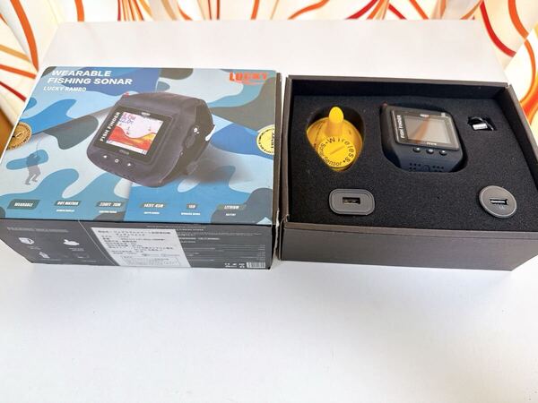 美品 ぎょぎょウォッチ FF518 ウェアラブルスマート 魚群探知機 時計型 ワイヤレス 魚探 LUCKY ワカサギ