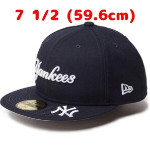 NEW ERA 59FIFTY ヤンキース バイザーロゴ レア ダークネイビー