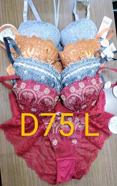 ブラジャー&ショーツ 4組セット D75 Lサイズ
