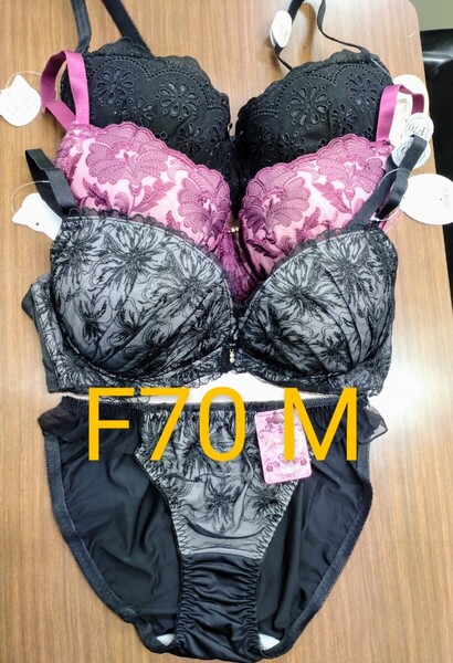 ブラジャー&ショーツ 3組セット F70 Mサイズ