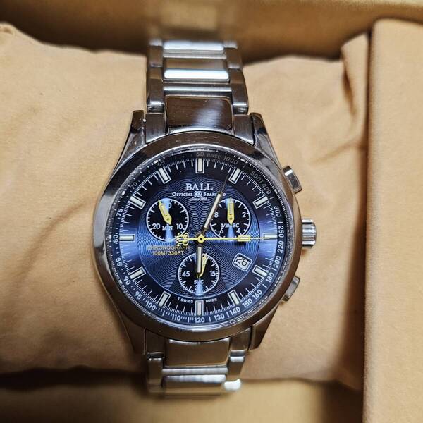 BALL WATCH クロノグラフ クォーツ QZ CM1011C 腕回り175mm 付属品あり