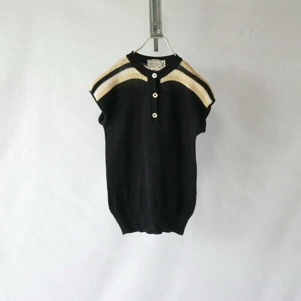 Made in Italy valentino garavani cotton knit tops イタリア製 ヴィンテージ バレンチノ コットンニット 半袖トップス バレンティノ