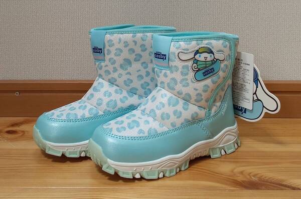 7-2/A17 19.0cm C(ブルー(シナモロール) 2GCJ0106S cosby × サンリオ スノーブーツ キッズ 子供 防寒 水色 雪遊び
