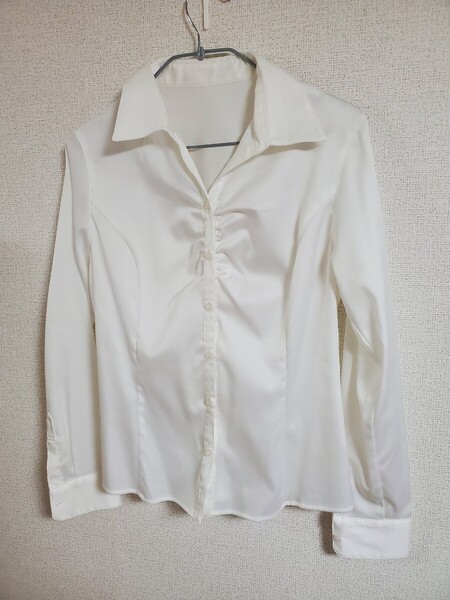 美品 タキヒヨー ブラウス 白 レディース 11号 長袖