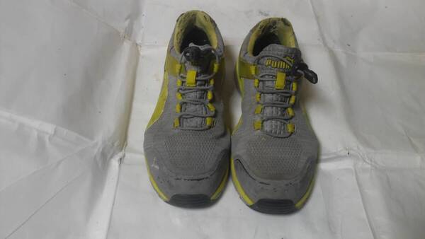◆PUMA(プーマ)グレーニットスニーカー安全靴25.5cm