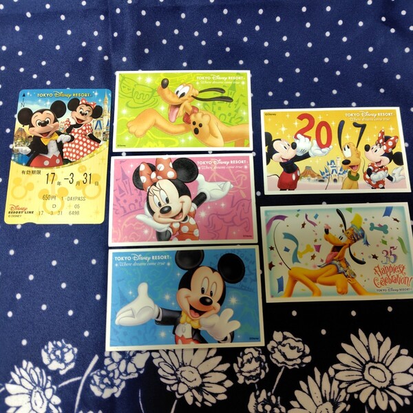 東京ディズニーリゾート 使用済みパスポート ディズニーリゾートライン 2014年 2017年 2018年 ディズニーシー ディズニーランド