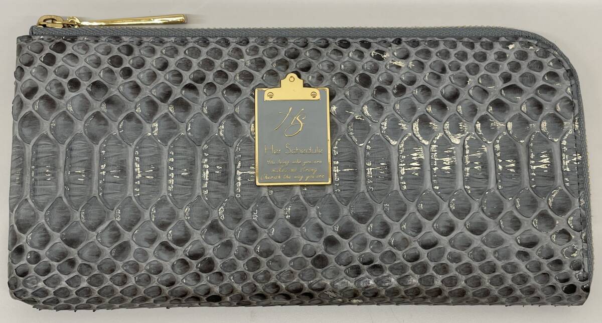 Her Schedule パイソン黒長財布●中古品 Yahoo!オークション -「ハースケジュール 財布」の落札相場