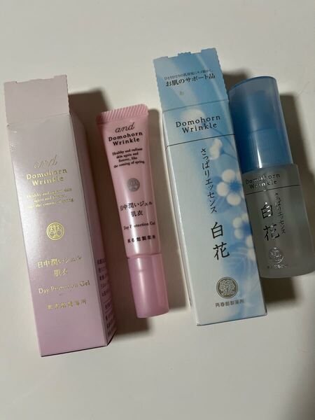 お値下げ!送料込! ドモホルンリンクル 再春館製薬 日中潤いジェル肌衣 & さっぱりエッセンス白花 2個セット 新品