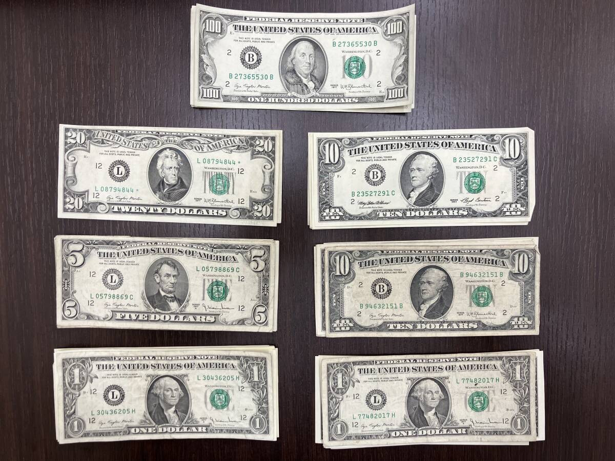 未使用 米ドル $20x10枚 200ドル 新札 旧デザイン 未使用（未