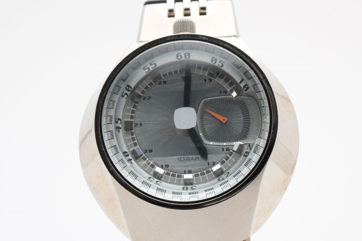 希少 SEIKO ALBA AKA ツノ スモセコ V707-0A10 クォーツ 腕時計