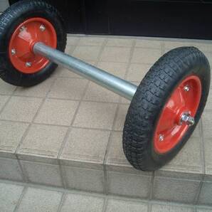 ☆単管の車軸☆一輪車タイヤ用☆800mm〔車軸のみ〕