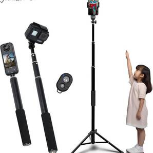 スマホ 三脚 スマホスタンド カメラ三脚 一脚 セルカ棒 自撮り棒 長い 携帯用三脚 tripod 自撮り 3脚 160cm