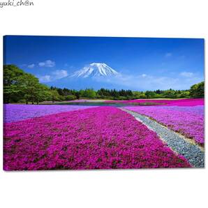 ポスター 40×60cm 富士山 09 モダンアート 風景画 絵画パネル 自然 壁掛け インテリア 花 木枠付き 風水 キャンバス