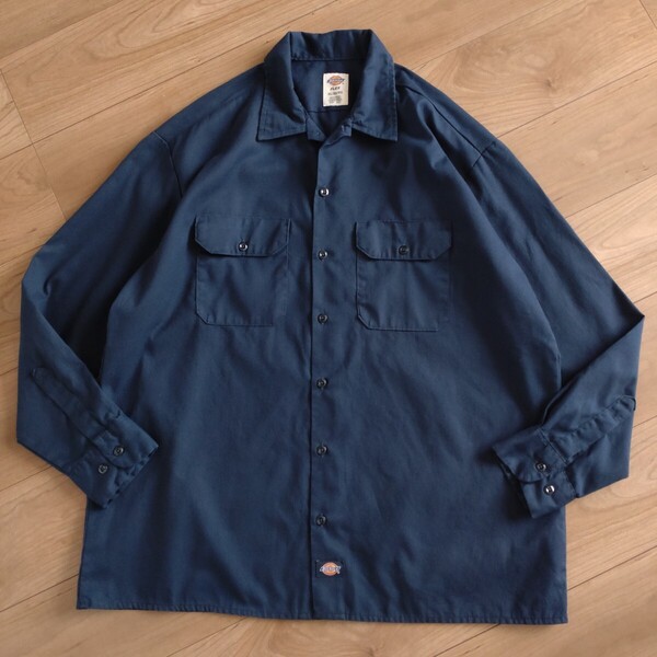 Dickies ワークシャツ/長袖/11574DN/19年/古着/MEN'S XL【J591】