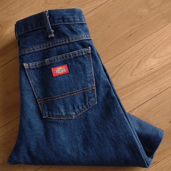 Dickies ヘビーオンス/濃紺デニムパンツ/古着/実寸W32L32【D1284】