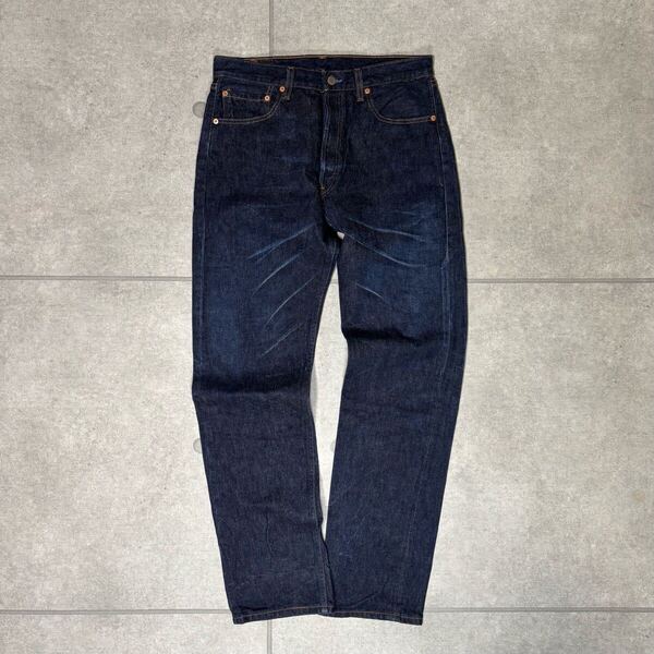 未使用レベル Levi's 501XX デニム 超濃紺 USA製 ゴールデンサイズ リーバイス ジーンズ 90s 色残り抜群 ヒゲ 最終モデル W34