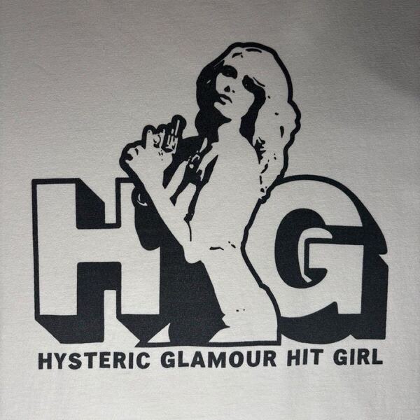 HYSTERIC GLAMOUR Tシャツ ヒスガール リボルバー 銃 プリント ヒステリックグラマー 半袖 セクシーガール ヌード ホワイト M