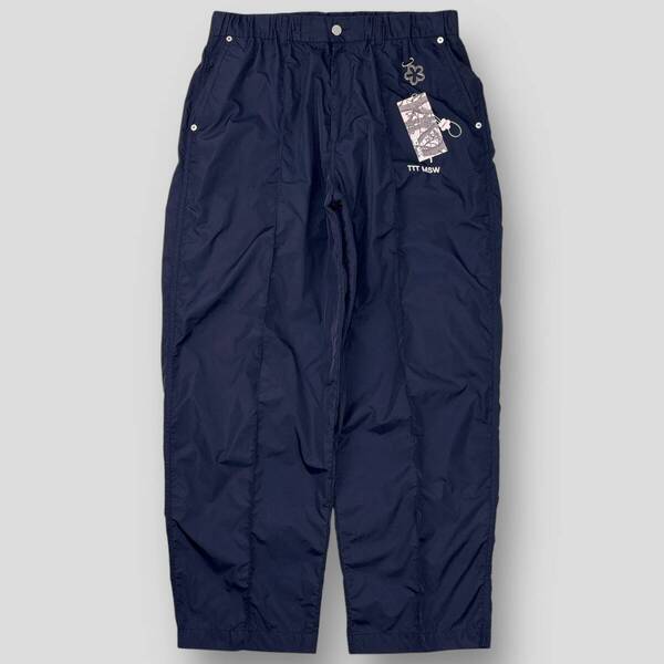 極美品 TTT MSW / ティー 24SS New standard wide pants ニュースタンダード ワイドパンツ TTT-2024SS-PT06 XL ネイビー ナイロン SSM5338