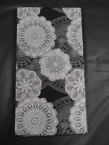 未仕立て新品 西陣織最高級袋帯 秀麗華紋 全通柄 黒地 正絹 お仕立て代込み 送料無料