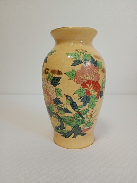 花鳥文 花瓶 高さ約21cm 横幅約11cm