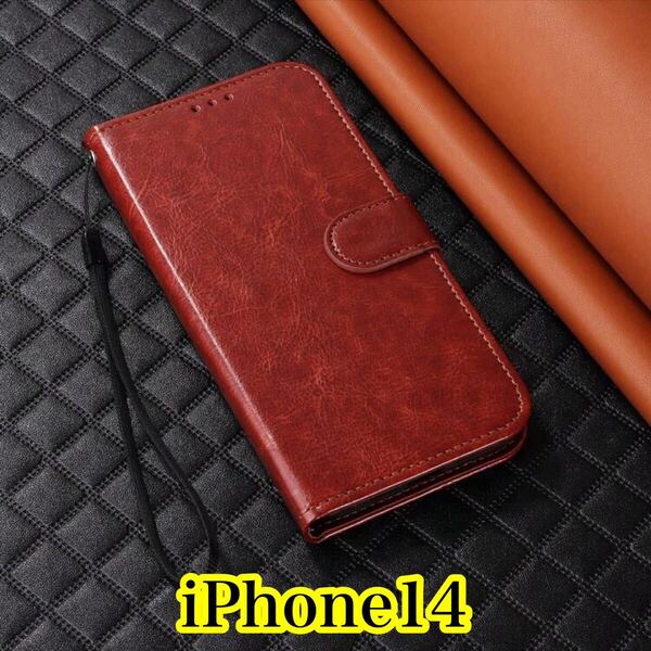 iPhone14 手帳型 ケース iPhoneケース 手帳ケース カード収納 耐衝撃 スマホケース バーガンディー