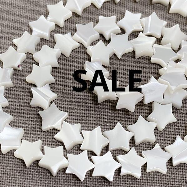 hs336/SALE!シェルマザーオブパール ツヤ 星形 1連