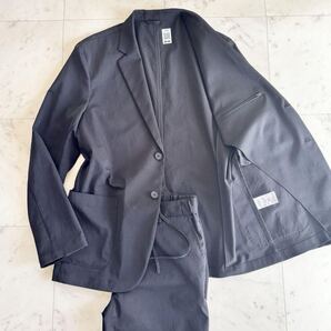 【美品】XL 大きいサイズ TIGORA ティゴラ トラベルスーツ セットアップ ストレッチ ウエストゴム 紐で調整可能 ウォッシャブル 洗える