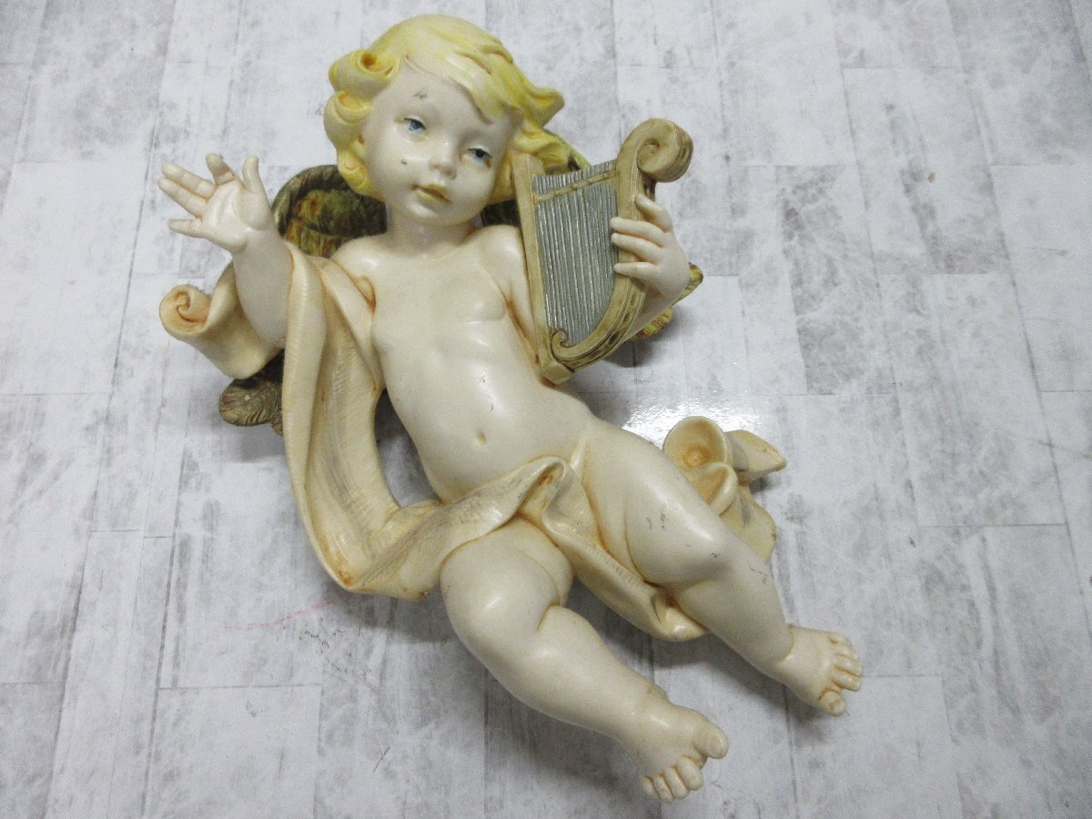 美品】人形 彫像 天使 白磁 置物 インテリア 工芸品 美術品 A4012