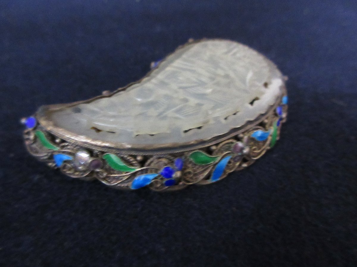 翡翠？　砡？　アクセサリー　中国　美術品 アクセサリー 翡翠 ペンダント トップ 龍柱(ネコポス便可