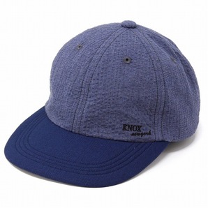 ●ノックス KNOX コットン サッカー生地 しじら織 キャップ ブルー フリー 56~60cm 日本製 アメリカ ブランド サイズ調整可能 CAP