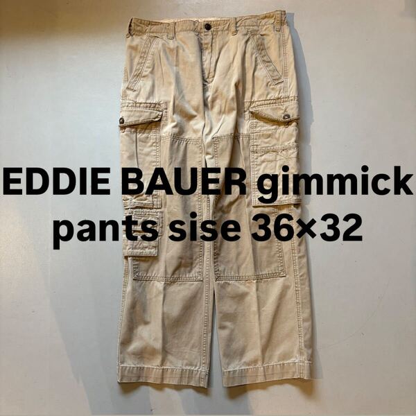 EDDIE BAUER gimmick pants sise 36×32エディーバウアー ギミックパンツ