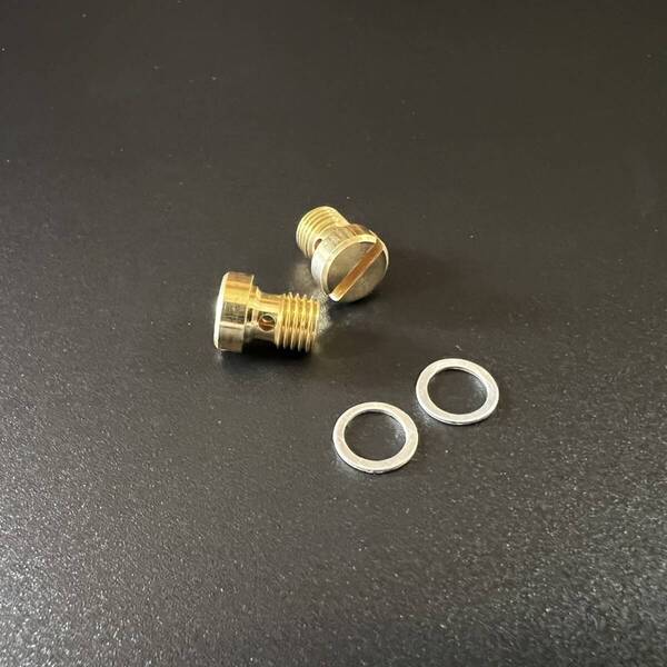 MADE IN JAPAN CB72 CB77 CL72 CL77 キャブレター ドレンボルト アルミワッシャー セット 新品