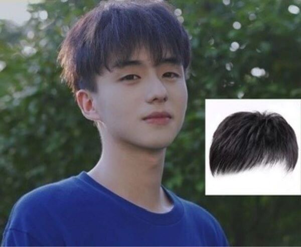 男性用 ツーブロック ウィッグ 黒 髪 韓国男子 コスプレ 医療用 かつら