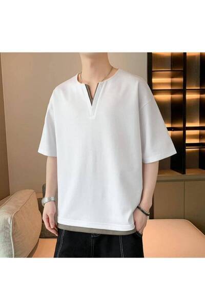 Tシャツ 夏服 メンズ 半袖tシャツ メンズ カジュアルVネックビッグt 無地 大きい おおきい サイズ 軽い 柔らかい シルエット