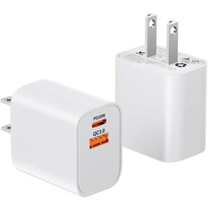 iphone 充電器 急速充電器 充 電 器 20W 2ポート タイプc 充電器 【PSE認証2個セット】基準適合/USB PD対応/20W急速充電器/
