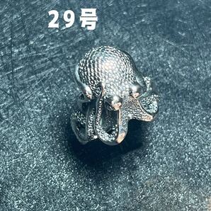 KSQ4の3タけk シルバーリング大タコポリッシュドOctopus 29号指輪銀の蛸オクトパスEj4Q SILVER925 アクセサリー