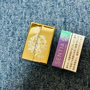 IQOS ヒートスティック ケース アイコス ヒートスティック専用 メタリックケース 雷神 風神 ゴールド