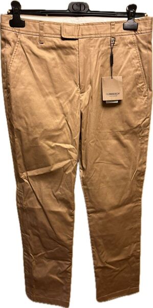 正規 定価 ¥70,400 未使用 22SS BURBERRY バーバリー Riccardo Tisci TB ロゴ チノパンツ ベージュ 48 THTHAGAR503NON 8055173