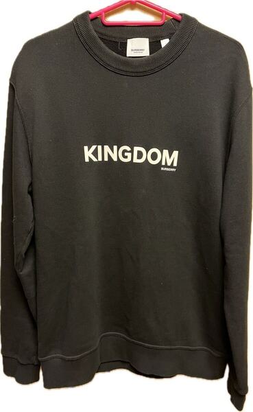 正規 19SS BURBERRY LONDON ENGLAND バーバリー ロンドン Riccardo Tisci KINGDOM ロゴ スウェット 黒 S PTFATTEX315SAN 8024443