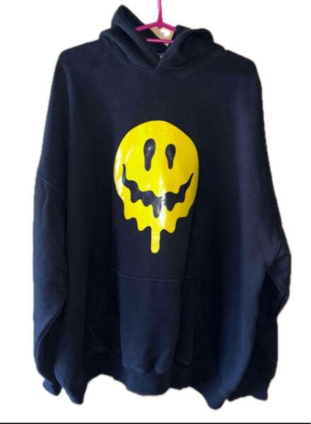 正規 21AW BALENCIAGA バレンシアガ DEMNA GVASALIA デムナ ヴァザリア DRIP PEACE Pullover ドリップピース パーカー 黒 XXS 651799 TKVA2