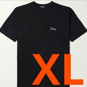 新品 送料込み 正規品 本物 DIME ダイム クラシック ロゴ XLサイズ Tシャツ 黒色 半袖 丸首 刺繍 スケーター ブランド