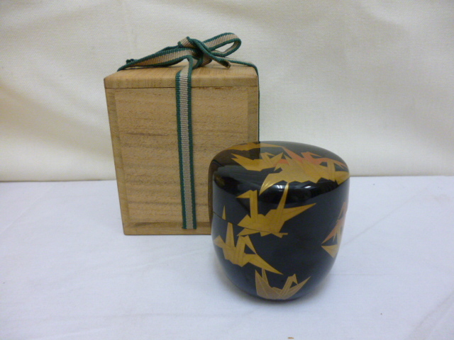 蒔絵師 奥津一心斎 作 棗 高台寺蒔絵 漆器 漆芸 抹茶 共箱新品