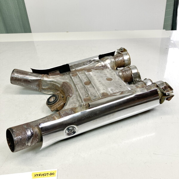 XJR1200/純正 エキパイ マフラー★車検★エキパイ サイレンサー 中間 タイコ★刻印 4KG-5★検 XJR1300★☆bzaif★XJR0417-100★504