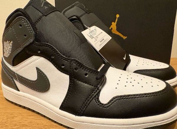 即決27.5cm NIKE AIR JORDAN1 Mid Black/White/Iron Grey DQ8426-001 US9.5新品正規