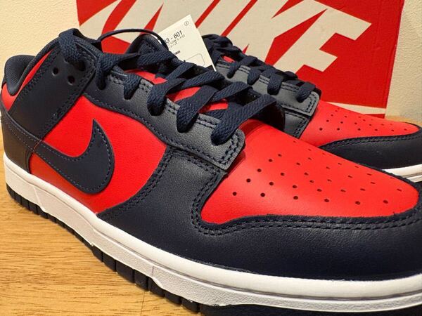 即決28.5cm Nike Dunk Low Retro University Red/Obsidian DV0833-601 US10.5 新品正規
