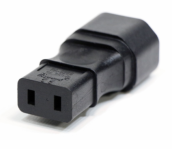 ネコポス無料!旧規格 角2P → 3P IEC320 (C14/C16) 変換 電源プラグ アダプター ビンテージシン機材 @アカイAKAI/KORG/ROLAND/BOSS